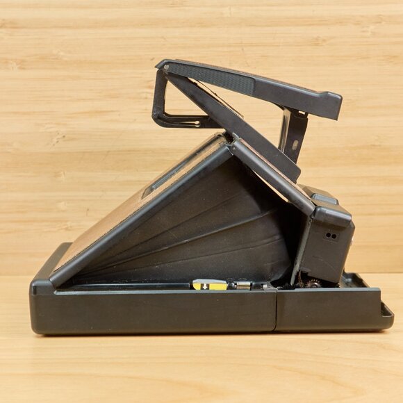 Vintage 70s Polaroid SX-70 Model 3 Land Camera, Black Body with Brown Leather - Picture 10 of 10